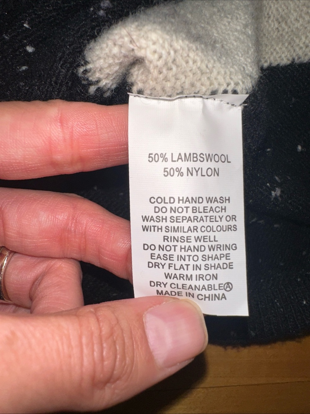 Zaket & Plover Lambswool Sweater XL Black Speckled Oversized Pocket Tunic - Picture 8 of 8